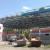 Monor, városi sportcsarnok tetőszerkezetének gyártása 36 m-es fesztávval. 125 tonna volumenben.